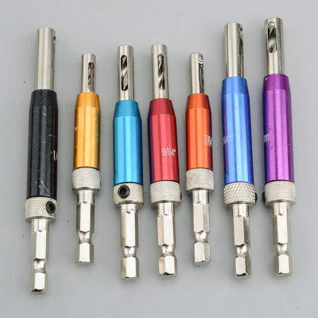 7pcs Self Centering Door Lock Cabinet Hinge Hole Opening Drill Bits Set