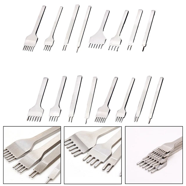 Outil de poinçonnage en cuir Ensemble de poinçons en cuir en acier au