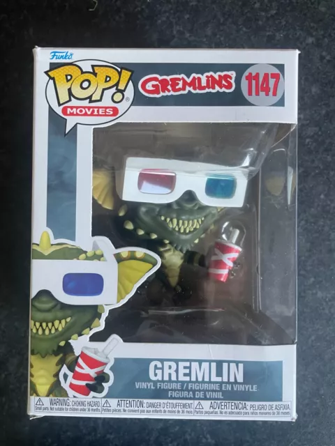 Funko POP! Movies: Gremlins #1147 Gremlin In 3D Glasses Damaged Box