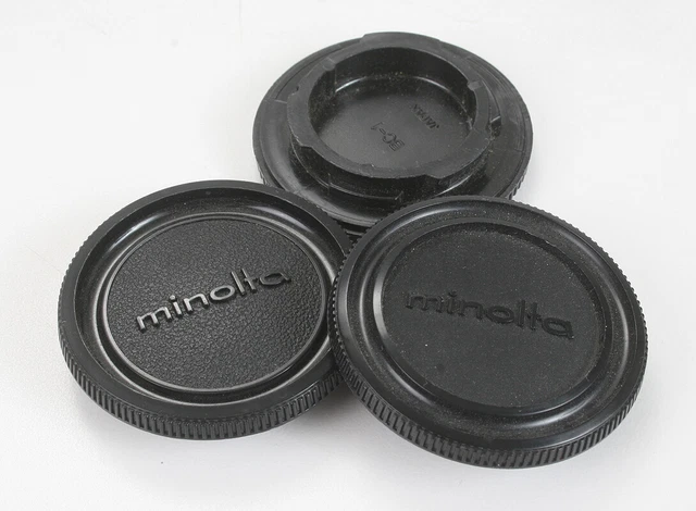 Minolta Lot De Trois Arrière Manuel Focus Corps Capuchons / 178283