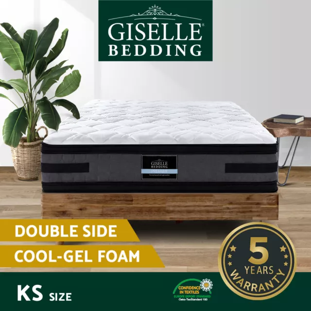 Giselle Bedding 36cm Mattress Cool Gel Memory Foam Double-sided Bed King Single