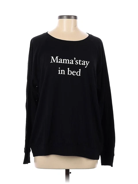 EMI JAY Women Black Long Sleeve T-Shirt S