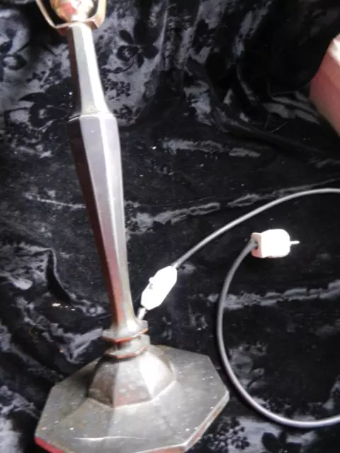 Lampenfuß Tischlampe Schreibtischlampe  Messing ? Kupfer ?Vintage Jugendstil