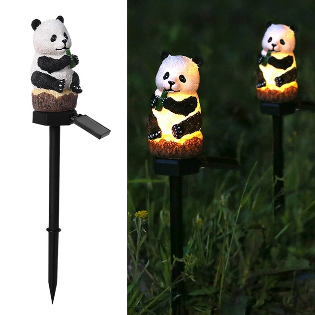 Solar Powered Garden LED Lights Panda-Animal Lawn Ornament-Waterproof Lamp