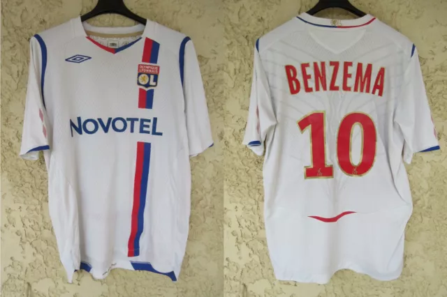 MAILLOT OLYMPIQUE LYONNAIS LYON BENZEMA 10 vintage shirt maglia