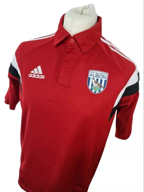 West Bromwich Albion WBA 2014/15 Adidas Climalite Polo Shirt Medium