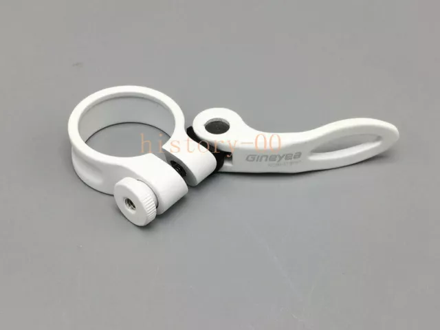 Road MTB Bike Seat Post Clamp Quick Release Seatpost Clamps White 31.8/34.9mm