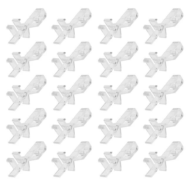 20 piezas clips de cenefa transparente clips de cenefa ciega clips ciegos horizontales