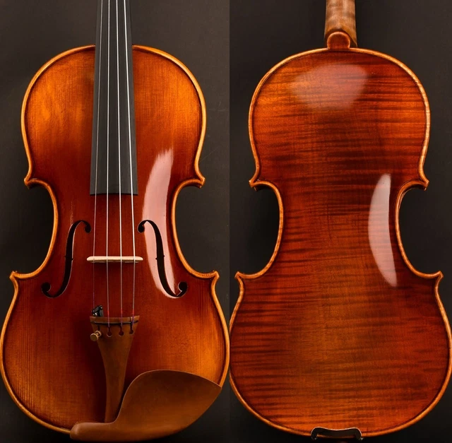A Master Stradivari 1715 Copy Cremonese Left hand Violin 4/4 European Wood Sweet