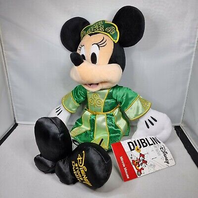 NUOVO con etichetta Disney Store Dublino Minnie Mouse Ballerina Irlandese Morbido Peluche Giocattolo Farcito Teddy