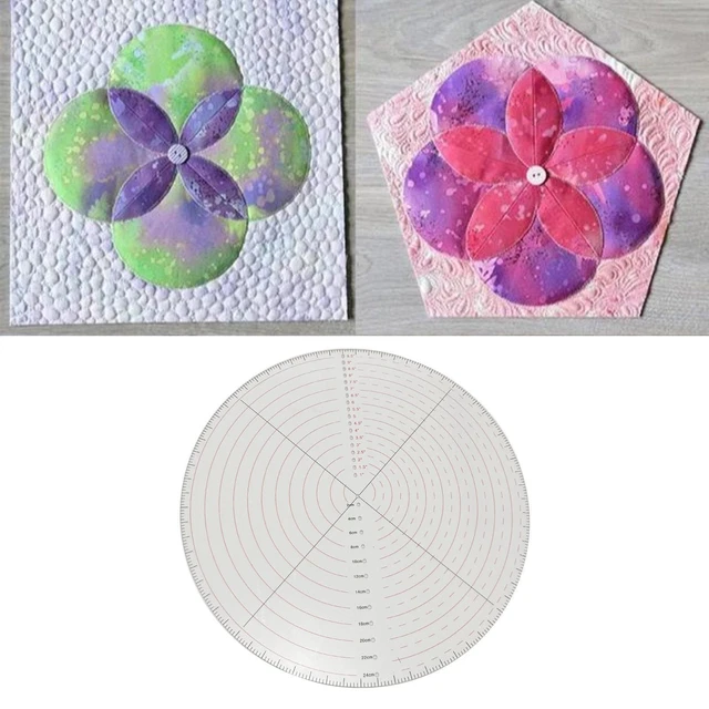 Runde Quilten Vorlagen Schablonen,Acryl Patchwork Lineal Vorlagen,Quilt