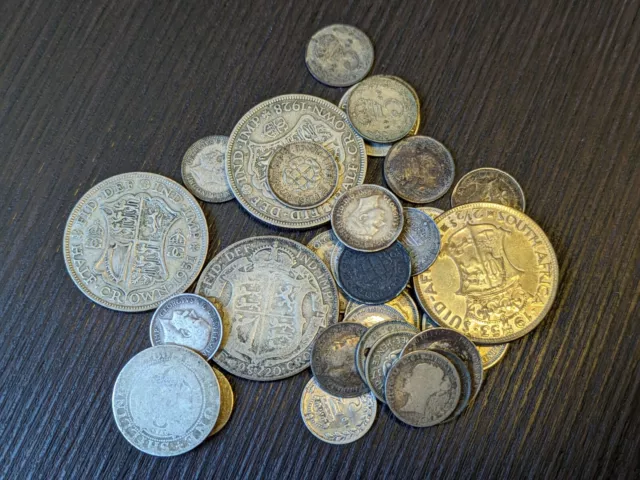 Small Pile Of Pre 1947 And Pre 1921 Silver Coins