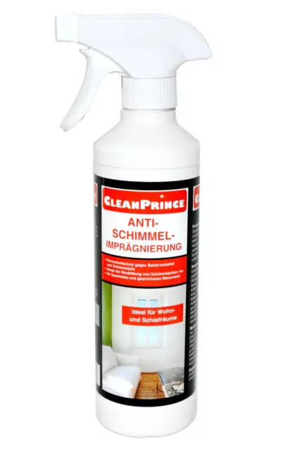 CleanPrince Anti- Schimmel Impregnación 500ML Olor Hongo Protección 0,5L