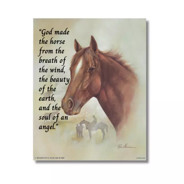 8 x 10 Unframed Brown Horse Wall Art Print Home Hanging Poster Home Decor