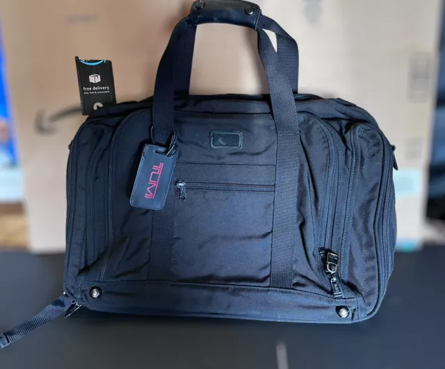 Vintage Tumi USA Black Ballistic Nylon 21” 3-Zip Expandable Carry-On Big Bag