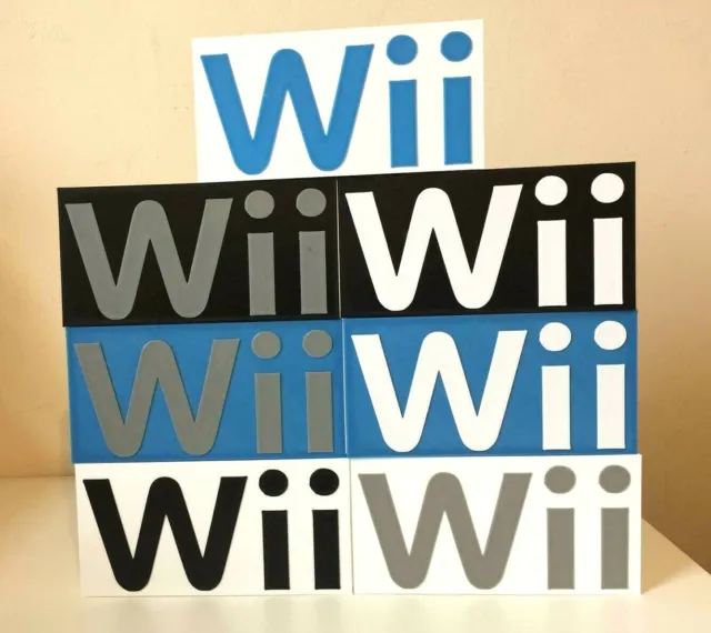 Nintendo Wii Logo Video Game  Collectible Display Text Stand Retro Memorabilia