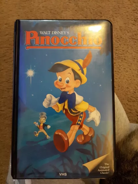 Walt Disney Classics Collection Pinocchio Vhs Black Clamshell
