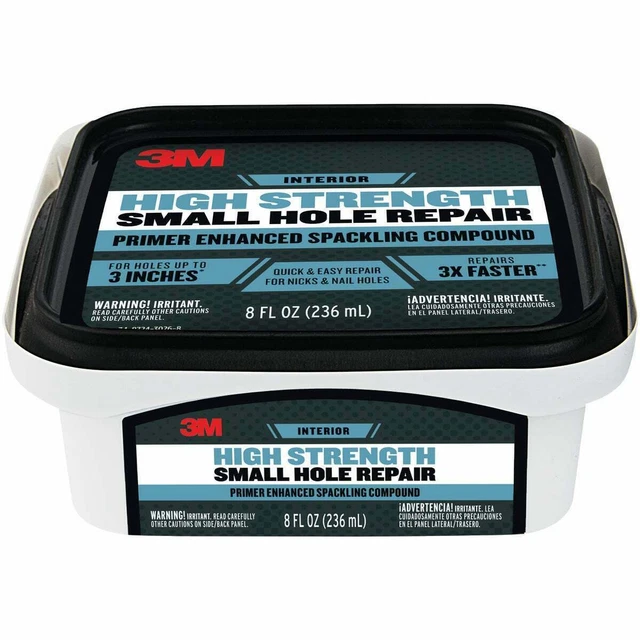(2) 3M 8 OZ. Reparación de orificios pequeños de alta resistencia SHR-8-BB