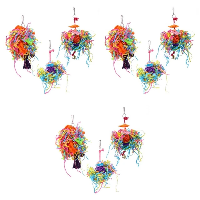 9 Pcs Papagei Spielzeug Papagei Kauen Spielzeug Vogel Biss Spielzeug 12