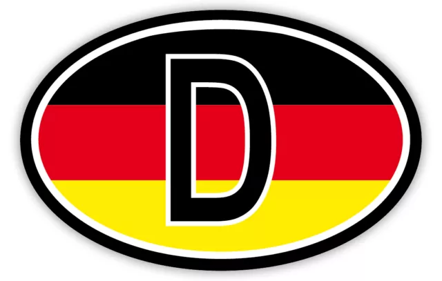 AUFKLEBER D AUTO PKW Kennzeichen Länderkennzeichen Deutschland BRD  mehrfarbig EUR 3,00 - PicClick DE