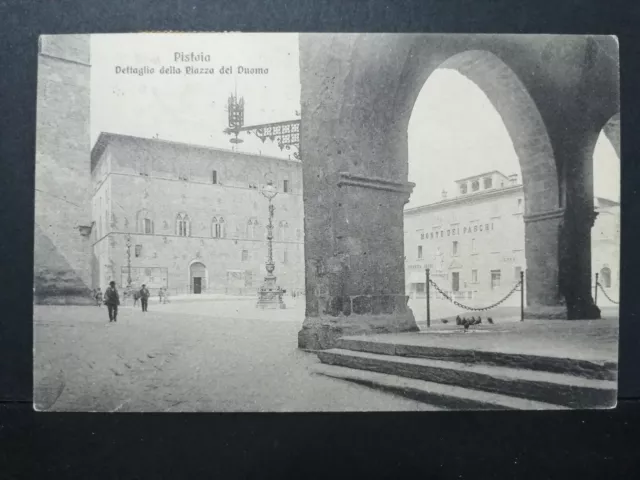Cartolina Pistoia Dettaglio della Piazza del Duomo IC37