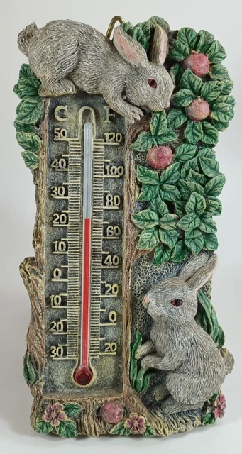 Rabbit, Bunny 3D Ceramic Wall Thermometer by Heritage Mint.