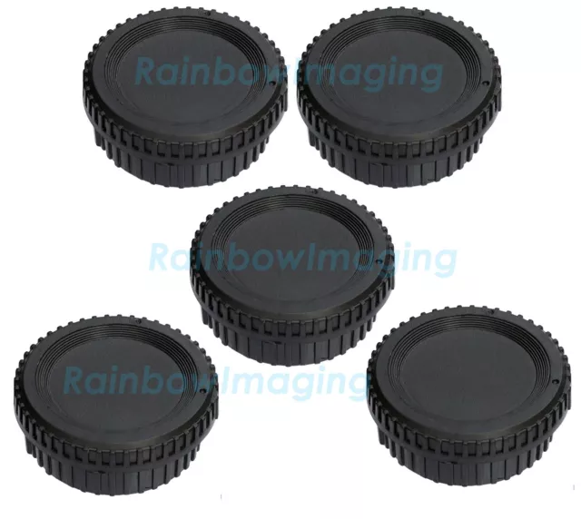 (5 Pcs) Rear Lens Cover + Camera Body Cap for Nikon DSLR replaces LF-1 BF-1B