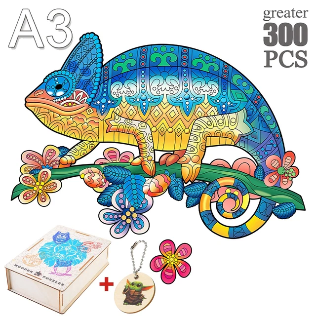 Dinosaur Deer Animal Intellectual Kids Toy Elegant Shape Wooden Jigsaw Puzzles