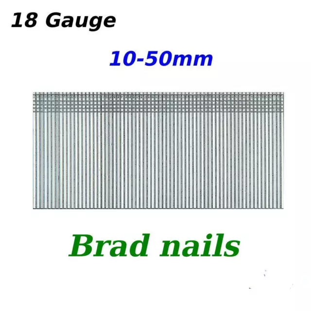 18 Ga G Gauge Galvanised Brad Nails 10 15 20 25 30 35 38 40 45 50 mm