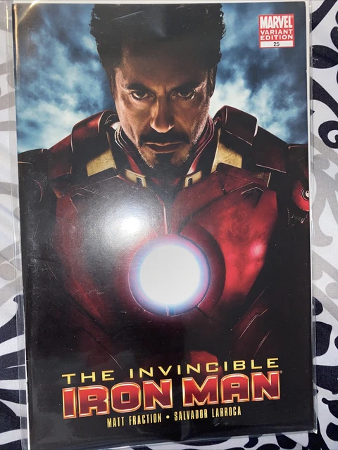 The Invincible IRON MAN #25 Photo Variant Cover ROBERT DOWNEY JR VF+/NM-