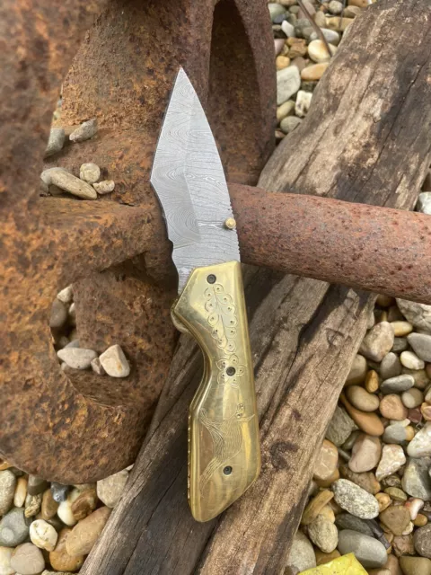 Damascus Folding Knife