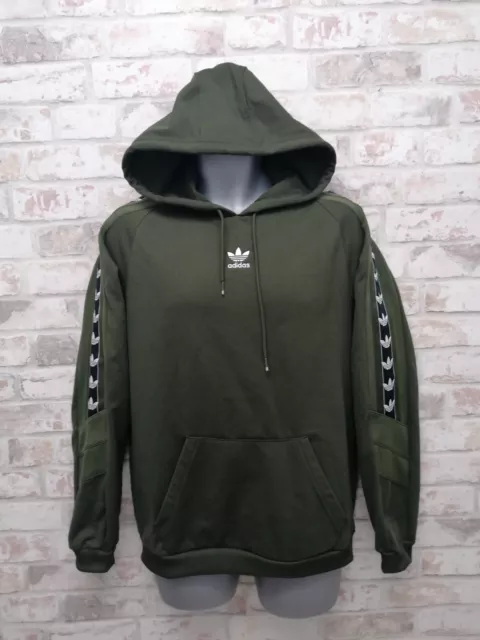 Adidas Originals Vintage  Logo Tape Men's Army Green, Hoodie Size Small.