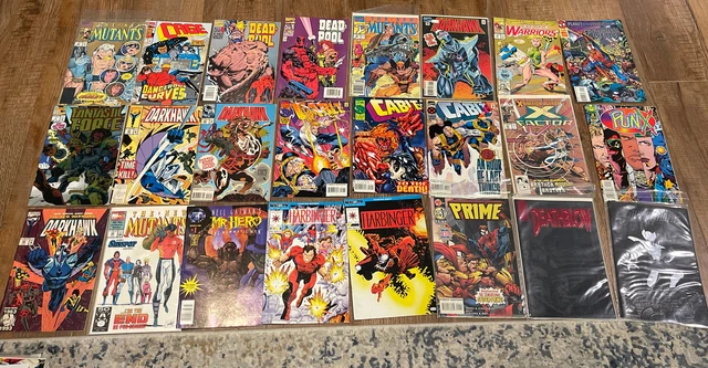 Vintage Mixed Comic Book Lot of 24- Dead Pool, X-Factor, Darkhawk & More