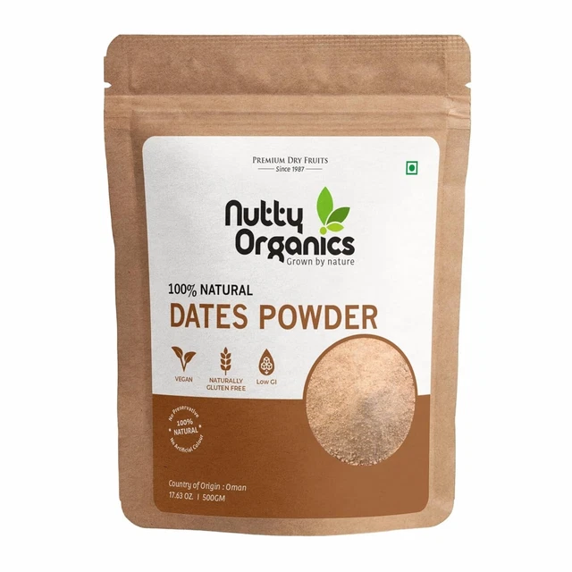 NUTTY ORGANICS Narural Datario Polvere 500 G Mondo Ampio