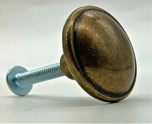 22 Aged Bronze Finish 1-Inch Diameter Cabinet Knobs, New, Possibly From Lowe's