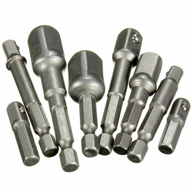Brocas de enchufe hexagonal de 1/4"" 3/8"" 1/2"" controlador de impacto herramientas manuales reparación duraderas