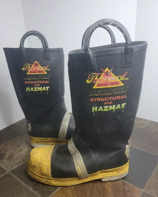 Men's Thorogood Hellfire Boots Rubber Insulated Structural Firefighting Sz11.5 M