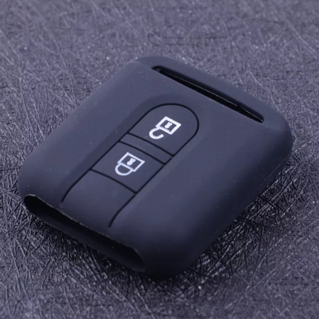 Silicone Fob Key Cover Jacket 2Button pour Nissan Almera Qashqai Micra Navara zy