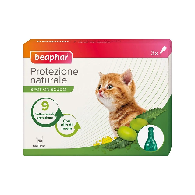BEAPHAR Antiparassitario Spot-On a Protezione Naturale per Gatti e Gattini