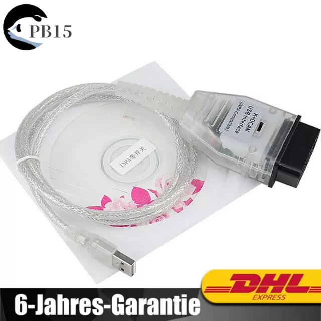 USB Diagnose Interface Kabel für BMW Inpa EdiabasEOBD USB K+ DCAN OBD2 OTG Carly