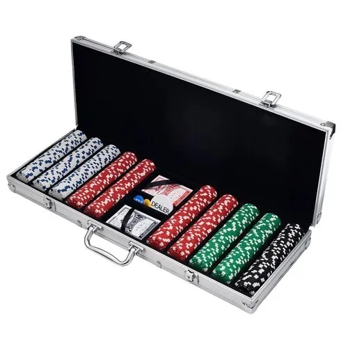 Poker chip set 500 pieces Trademark Brand Holdem Cards Case Game