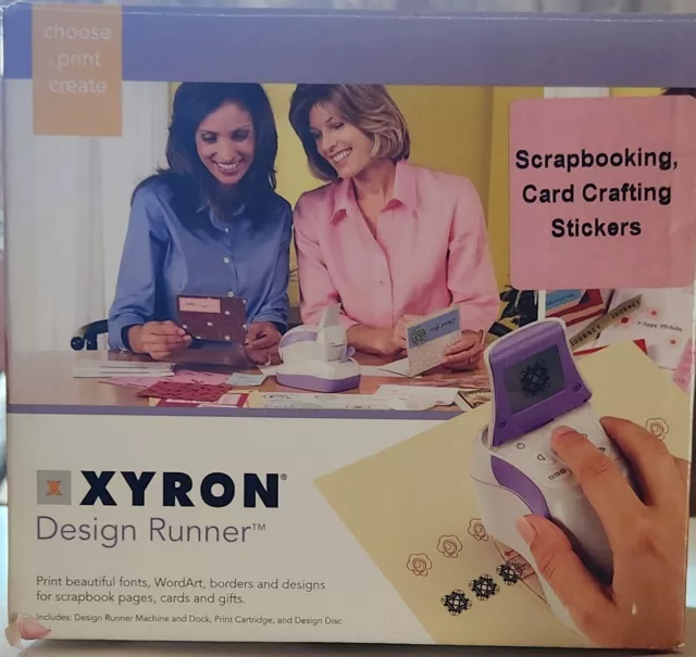 XYRON Design Runner Handheld Cordless Printer 24139 Machine Dock Cartridge Disc