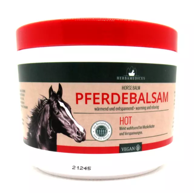 Pferdebalsam wärmend extra stark Massagegel Pferdesalbe Wärme Balsam HOT 500 ml