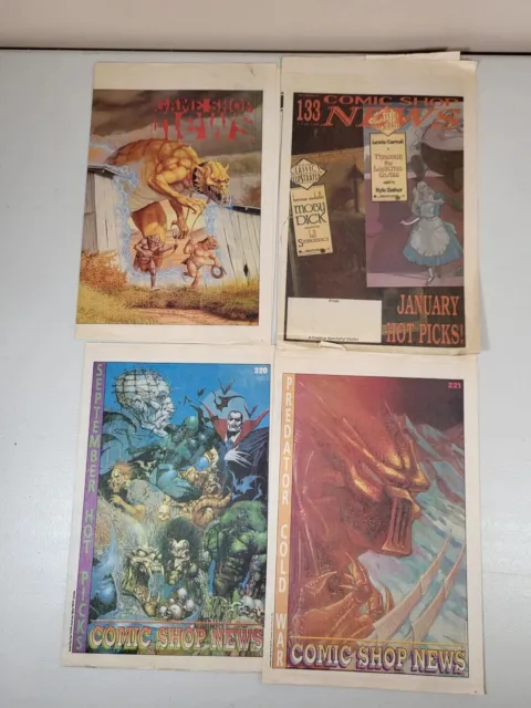 Lot of 4 Vintage Comic & Game Shop News