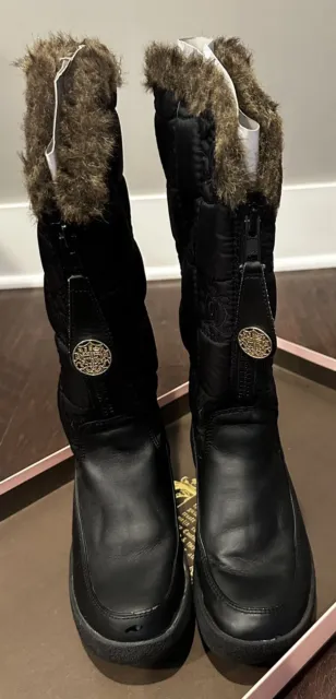 Vintage Juicy Couture Women's Black Fur Lined  Boots Sz 9