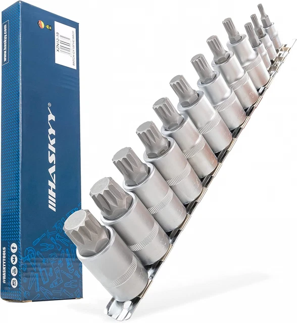 GETLITOOL Lote de 10 douill a impact XZN 1/2 en acier S2 a GETLITOOL Lote de 10 douill a impact XZN 1/2 en acier S2 a