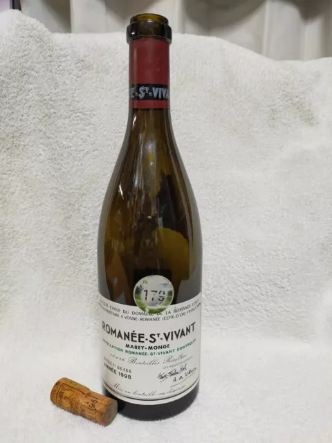 DRC ROMANEE CONTI St Vivant 1998 Glass Bottle (empty) With Cork From Japan