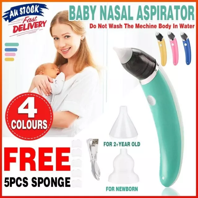 Baby Nasal Aspirator Electric Safe Hygienic Nose Cleaner Snot Sucker For Newborn