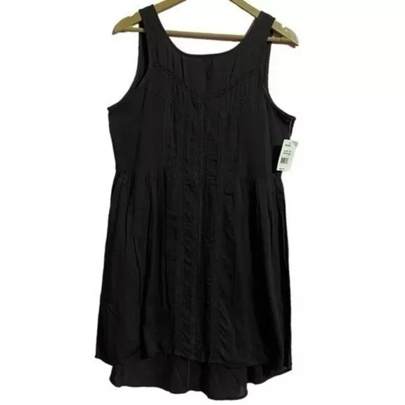 Volcom Dress Women’s Medium Vintage Black Sleeveless Lace “Black Sand” NWT