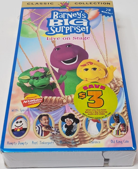 Barney S Big Surprise Live On Stage Vhs 1998 Brand New Sealed 56 Barney S Big Surprise Live On Stage Vhs 1998 Brand New Sealed 56